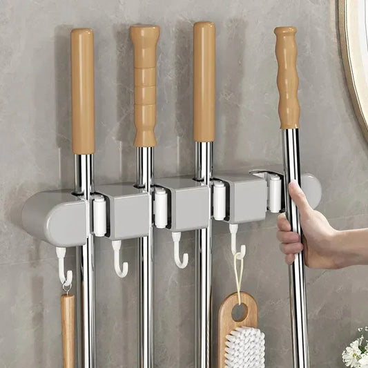 Clutter-Free Mop Holder