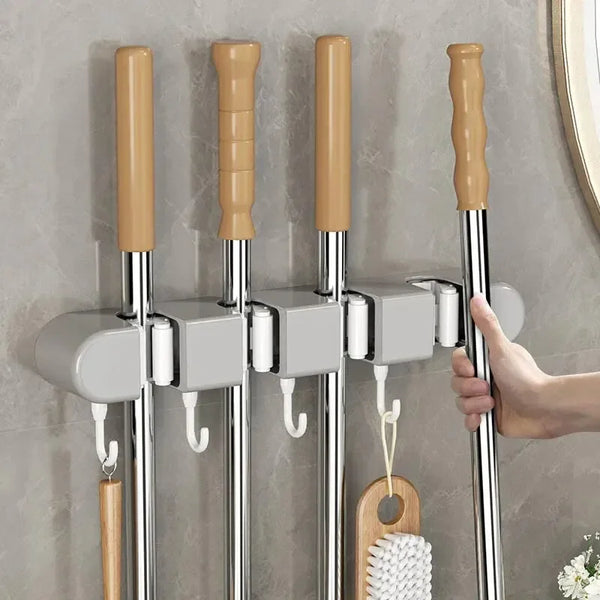 Clutter-Free Mop Holder