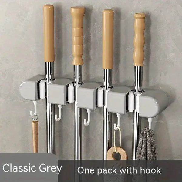 Clutter-Free Mop Holder